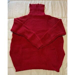 NWOT Bulky Red Turtleneck Sweater